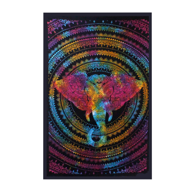 Double Cotton Bedspread Wall Hanging - Elephant Head