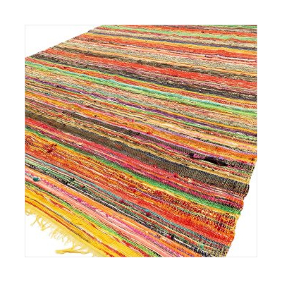 154 x 90cm Luxury Rag Rug - Yellow
