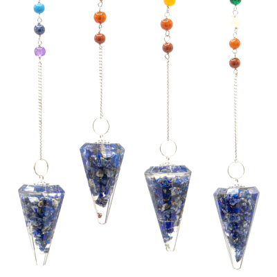 Orgonite Power Chakra Pendulum - Lapis