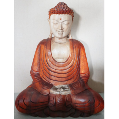 Hand Carved Buddha Statue - 40cm Hand Down