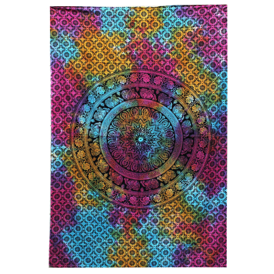 Double Cotton Bedspread Wall Hanging - Mandala Elephant