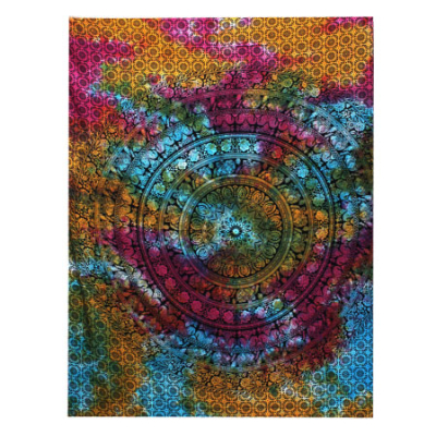 Double Cotton Bedspread Wall Hanging - Mandala Elephant