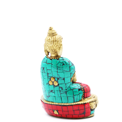 Brass Buddha Figure - Amitabha - 9. 5 cm