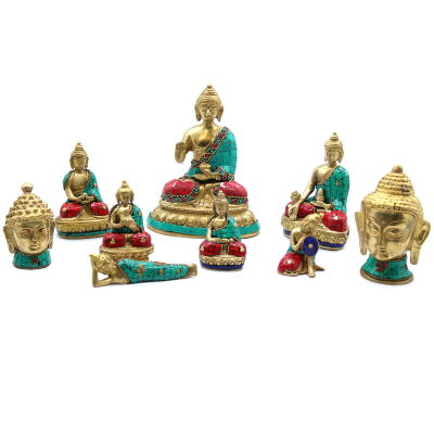 Brass Buddha Figure - Blessing - 7. 5cm