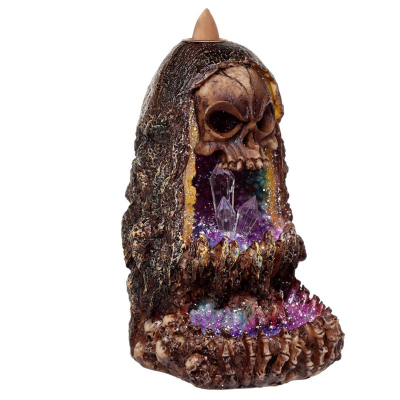 Skull Crystal Cave Led Backflow Incense Burner