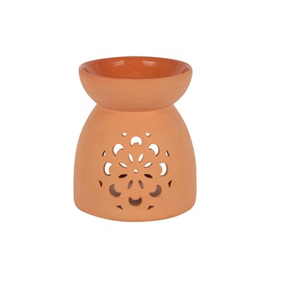 Floral Cutout Terracotta Effect Oil Burner