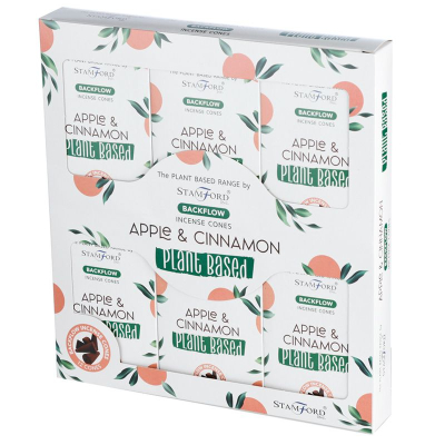 Plant Based Backflow Incense Cones - Apple and Cinnamon