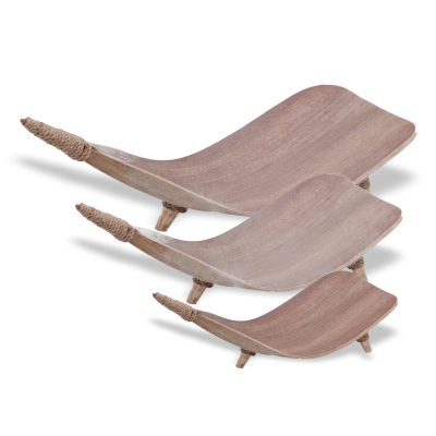 Coconut Leaf Fruit Bowl Set - Whitewash