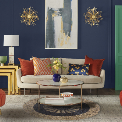 Round Seagrass Black and Tan - Inner Sun - 1m