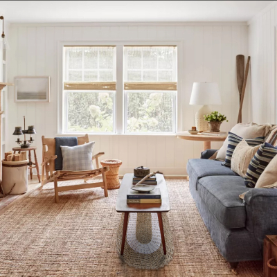 Oval Seagrass White and Tan - Classic - 60x120cm