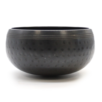 Small Black Beaten Bowl - 14cm