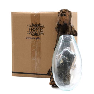 Melted Glass on Wood - Hanging Bowl