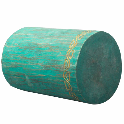 Tribal Stool Table - Albasia - Turquoise