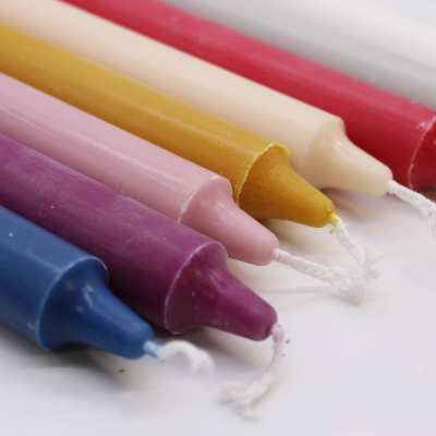 Pure Natural Wax Dinner Candle 25x2.3 - Silver Grey