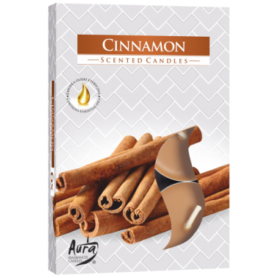 Set of 6 Scented Tealights - Cinnamon