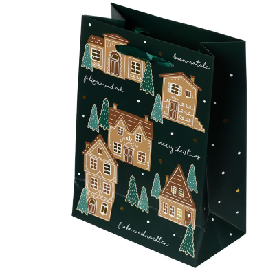 Christmas Gingerbread Lane Gift Bag - Medium