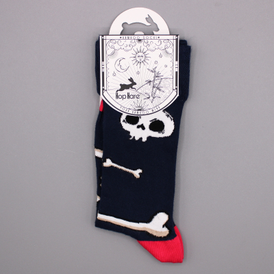 Hop Hare Bamboo Socks M L - Skulls and Bones