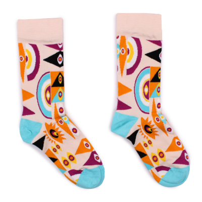 Hop Hare Bamboo Socks S M - Psychedelic Evil Eye