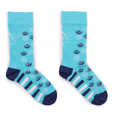 Hop Hare Bamboo Socks M L - Pentagram and Evil Eye
