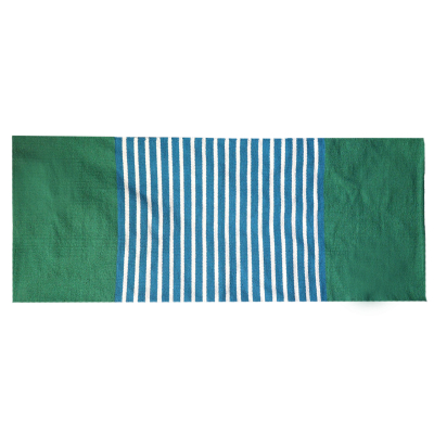 Indian Cotton Rug - 70x170cm - Blue Green