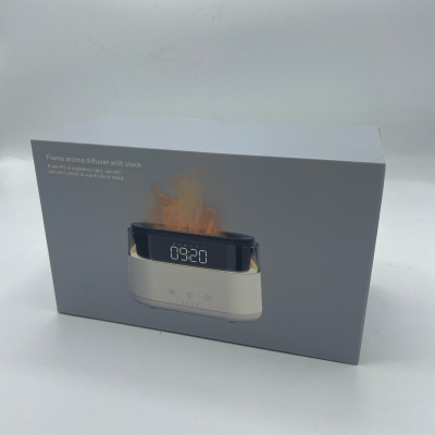 Modern Aroma Diffuser - Led Clock - Usb-C - Flame Effect