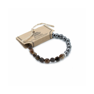 Faceted Gemstone Bracelet - Magnetic Tiger Eye