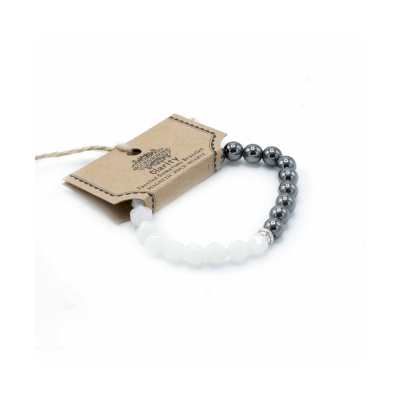 Faceted Gemstone Bracelet - Magnetic Rock Quartz
