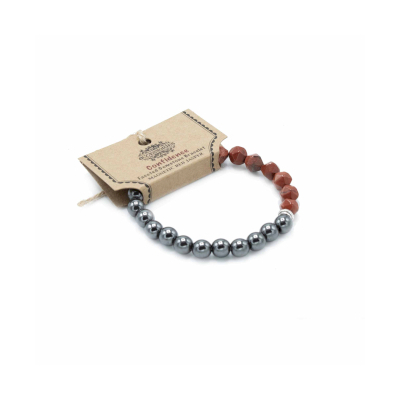 Faceted Gemstone Bracelet - Magnetic Red Jasper