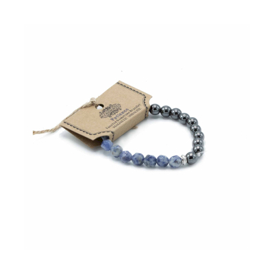 Faceted Gemstone Bracelet - Magnetic Sodalite