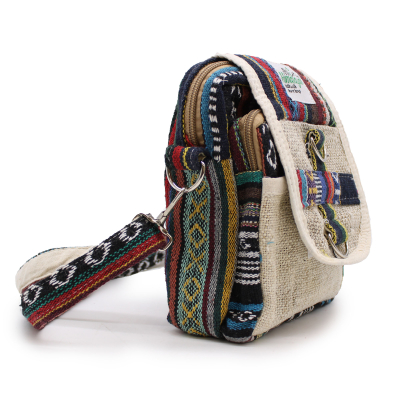 Body-Cross Natural Hemp and Johari Travel Bag