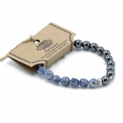 Faceted Gemstone Bracelet - Magnetic Sodalite
