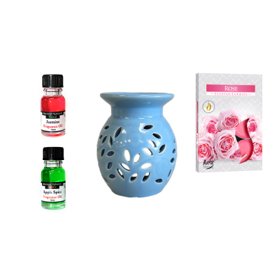 Floral Oil Burner and Fragrance Oils Kit