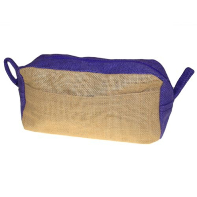 Jute Toiletry Bag Natural Lavender