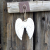 Hand Crafted Small Double Angel Wing and Heart - 15cm