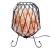 Mesh Salt Rock Brazier, Pink Salt Chunks, Cable and Bulb