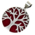Tree of Life Silver Pendant 30mm - Coral Effect