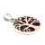 Tree of Life Silver Pendant 22mm - Coral Effect