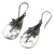 Shell and Silver Earrings - Dragonflies - Mop