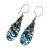 Shell and Silver Earrings - Three Hearts - Abalone