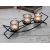 Centrepiece Iron Votive Candle Holder - 3 Cup Silluethe