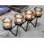 Centrepiece Iron Votive Candle Holder - 4 Cup Zig Zag