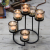 Centrepiece Iron Votive Candle Holder - 6 Cup Circle Tree