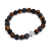 Set of 2 Gemstones Friendship Bracelets - Power - Tiger Eye and Black Stone