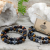 Set of 2 Gemstones Friendship Bracelets - Power - Tiger Eye and Black Stone