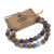 Set of 2 Gemstones Friendship Bracelets - Support - Sodalite and Picture stone