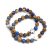 Set of 2 Gemstones Friendship Bracelets - Support - Sodalite and Picture stone