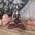 Yoga Lady Figure - Silver and Bordeaux 24cm