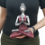 Yoga Lady Figure - Silver and Bordeaux 24cm