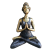 Yoga Lady Figure - Bronze and Black 24cm