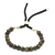 Gold Plated 18K Gemstone Black String Bracelet - Tiger Eye